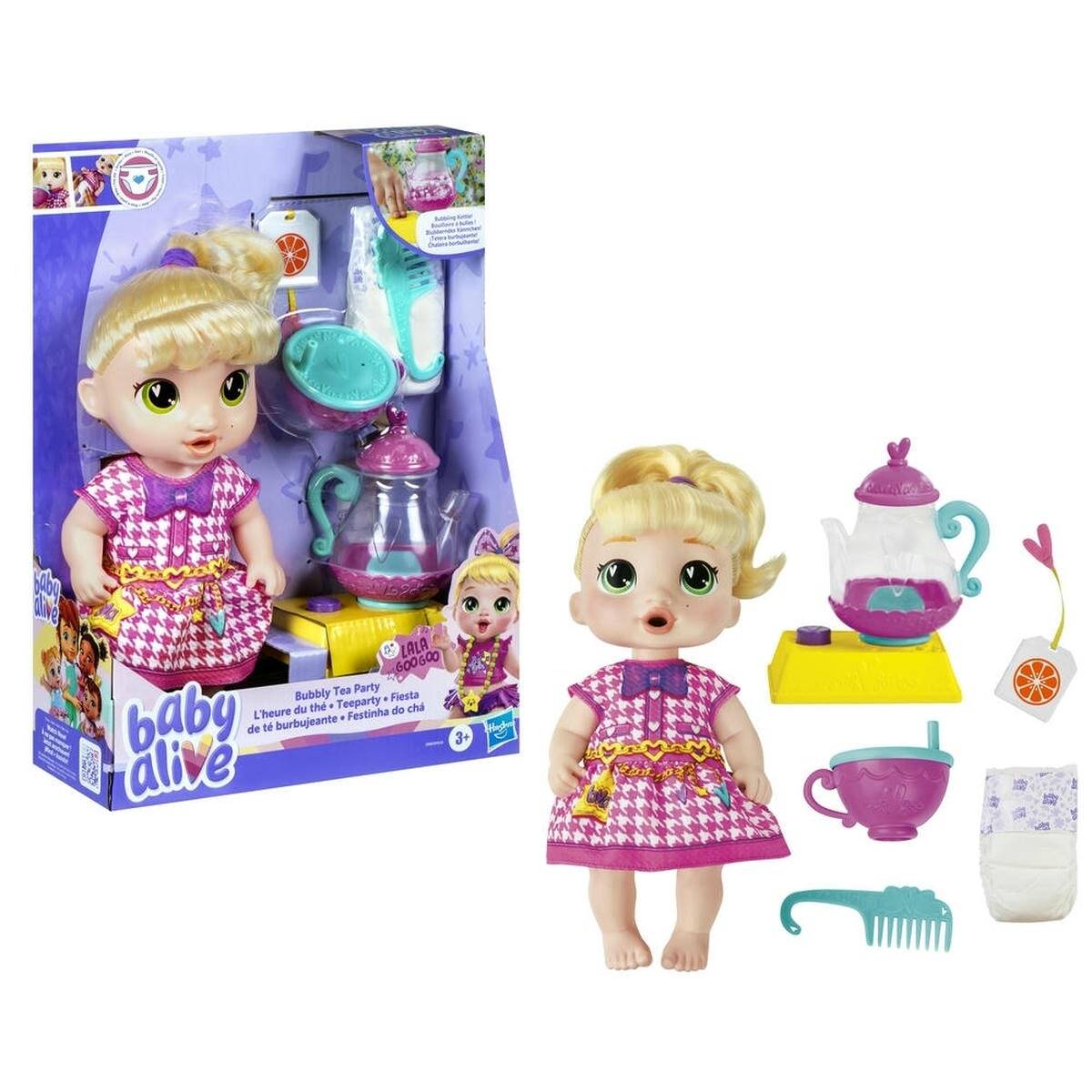 Baby Alive Muñeca Fiesta de Té Burbujeante Lala Googoo Hasbro