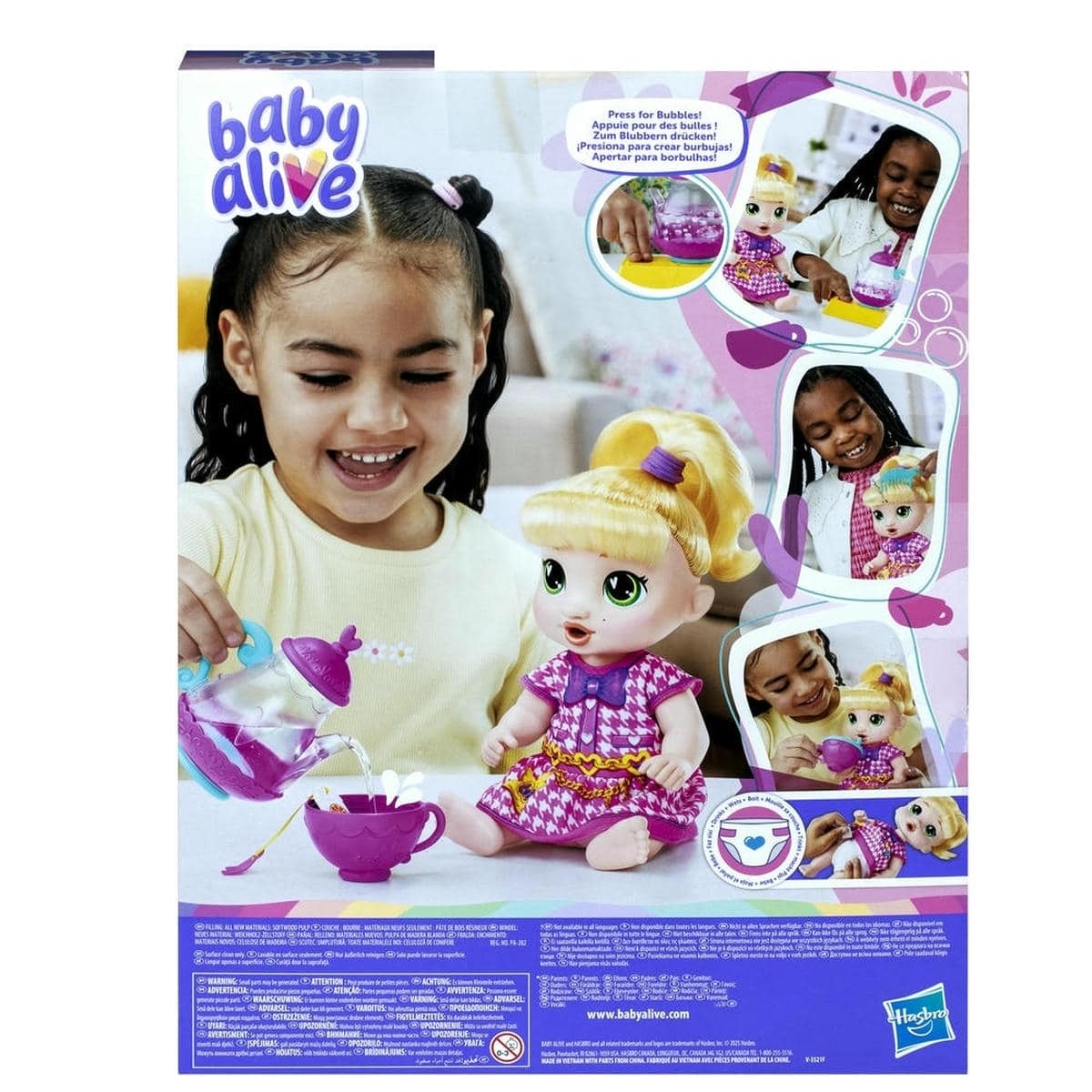 Baby Alive Muñeca Fiesta de Té Burbujeante Lala Googoo Hasbro