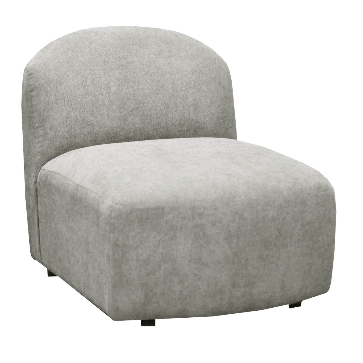 Sillón Individual Gris Sin Brazos Verri Tela Gris Liz