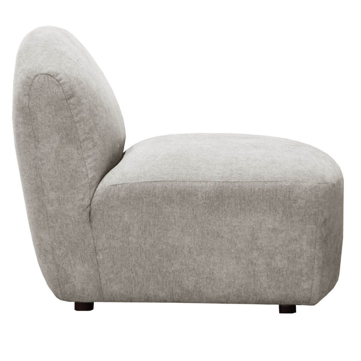 Sillón Individual Gris Sin Brazos Verri Tela Gris Liz