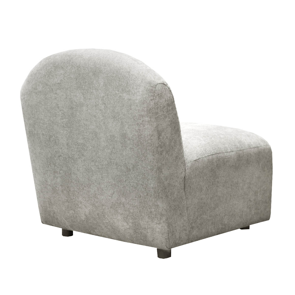 Sillón Individual Gris Sin Brazos Verri Tela Gris Liz