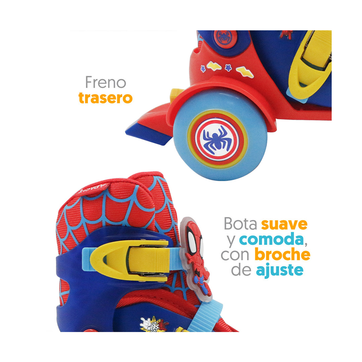 Patines Entrenadores Quad Spiderman Flying Wheel