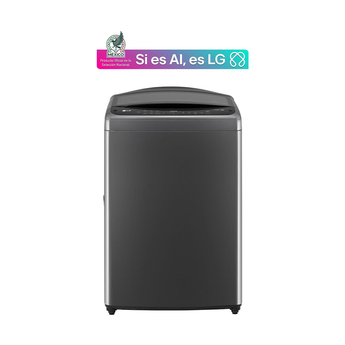 Lavadora Negra Lg Carga Superior 19 Kg Wt19Mv6