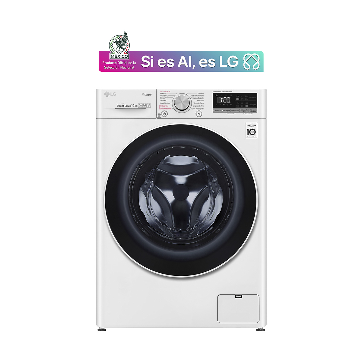 Lavadora LG Carga Frontal 12 Kg Wm12Wvc4S6 Ab Blanca