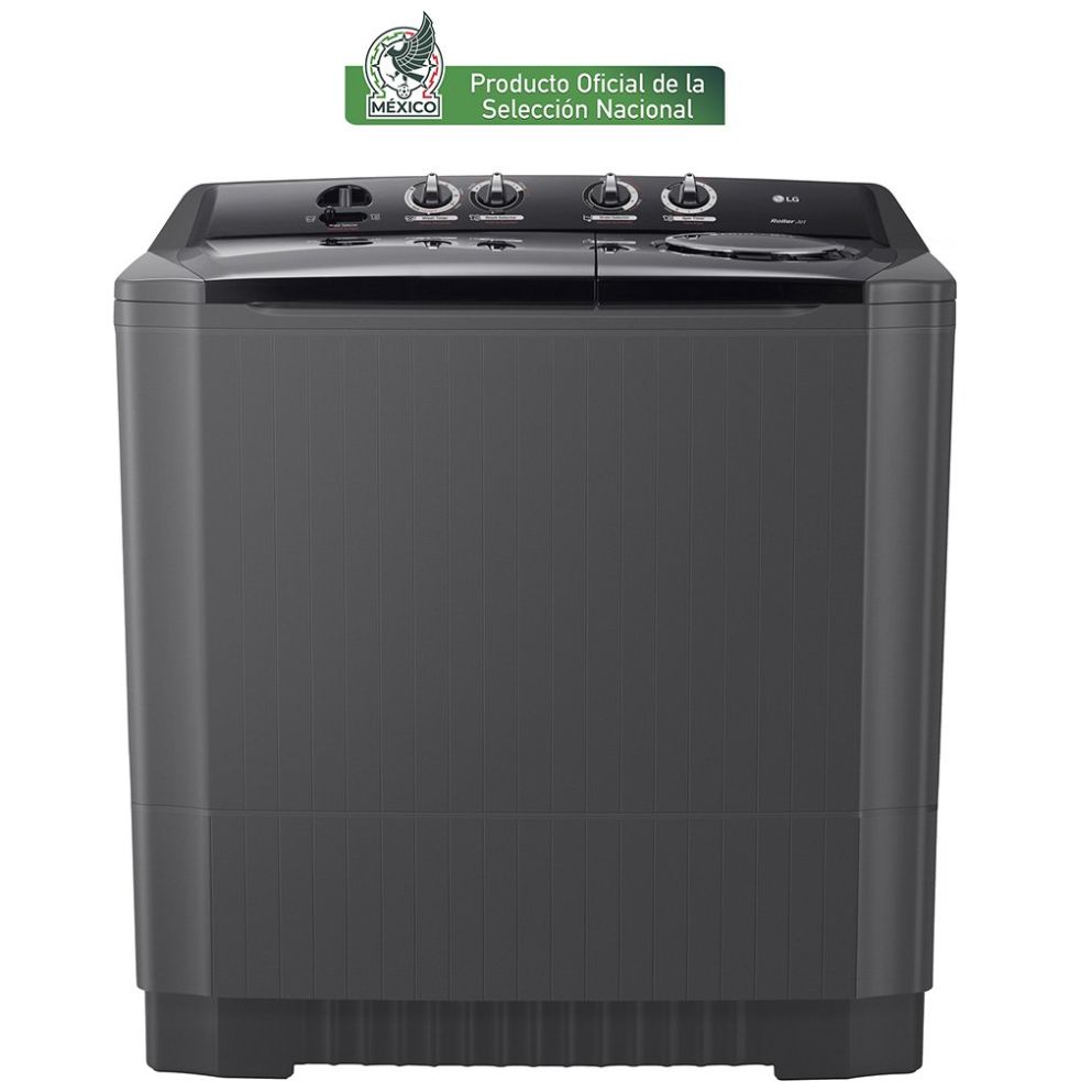 Lavadora LG Carga Superior Doble Tina con Sistema Sin Aspas Roller- Jet 18Kg Gris Oxford-Wp18Mar