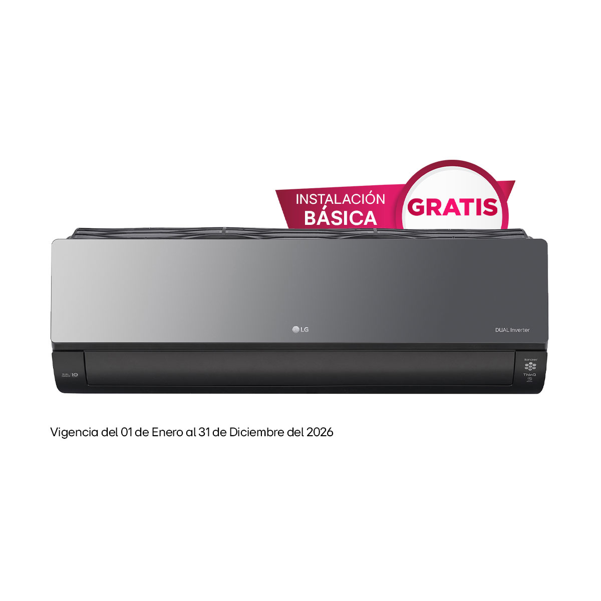 Aire Acondicionado LG Artcool Inverter 2 Toneladas Frío y Calor 220V-Vr242Hw