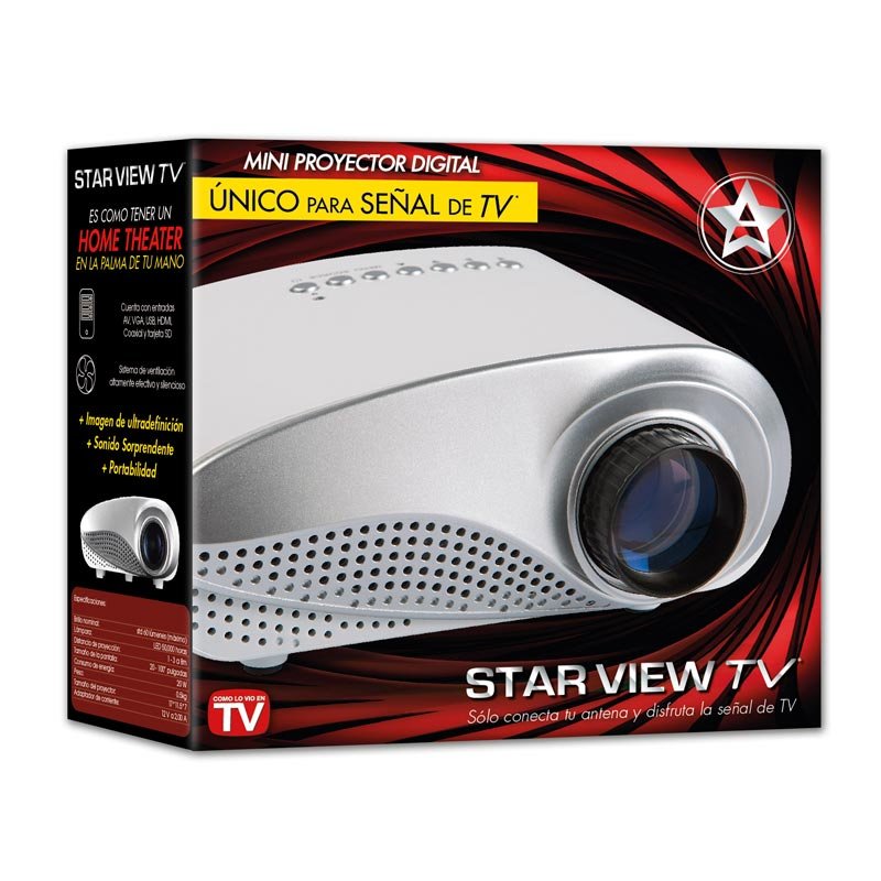 Mini Proyector Star View TV gris