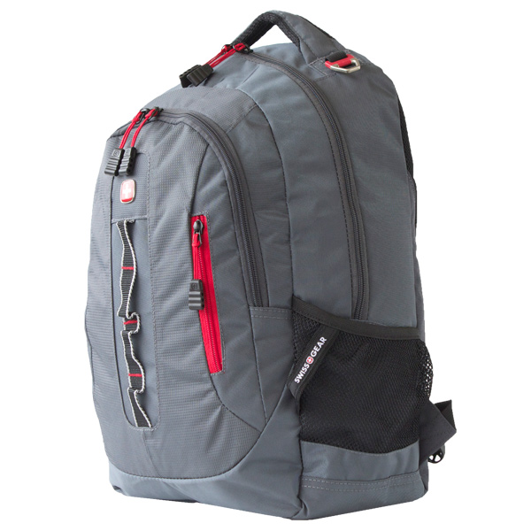 Swissgear backpack gris con cierre rojo al frente modelo 6793421408