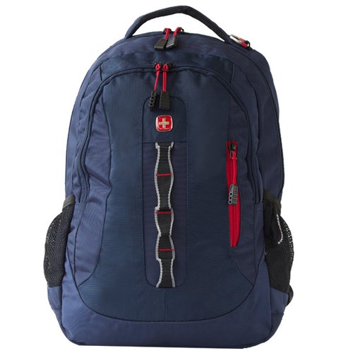 Swissgear backpack azul con cierre rojo al frente modelo 6793301408