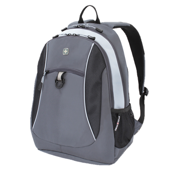 Swissgear backpack gris oscuro y claro detalles negros modelo 6697424408 
