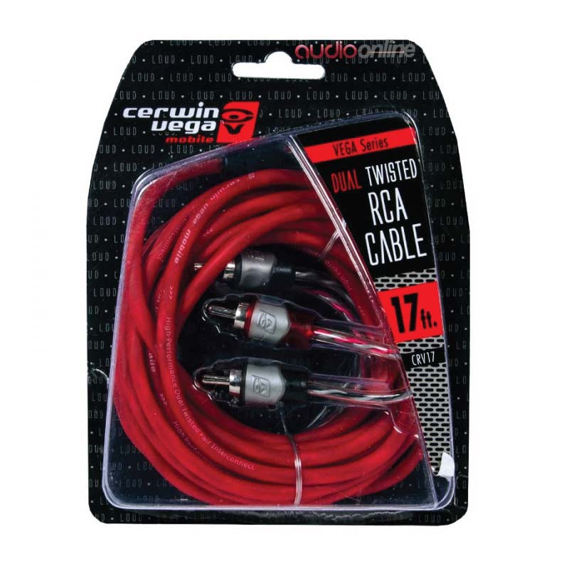 Cables RCA Cerwin Vega Modelo CRV12 conexión macho/hembra Rojo