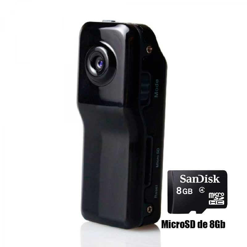 Mini camara MD81 vigilancia desde tu celular con memoria micro SD 8GB