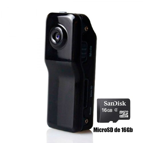 Mini camara MD81 vigilancia desde tu celular con Micro SD de 16 GB