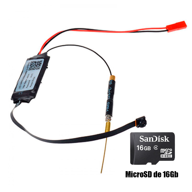 Mini Camara Espia Wifi Hd Video En Tiempo Real con Micro SD de 16 GB