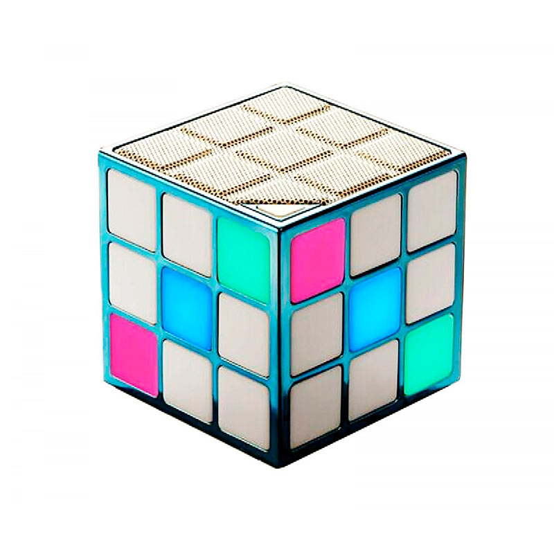 Bocina Bluetooth Cubo Rubick Soporte Micro SD Auxiliar Bateria Recargable