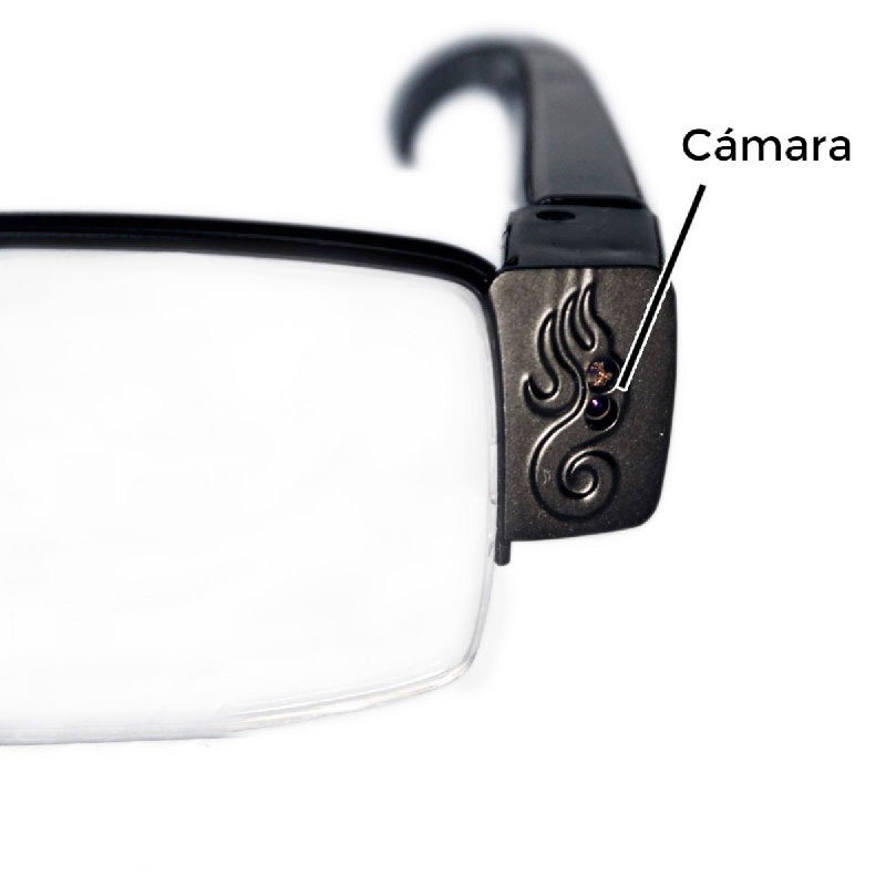 Camara DVR 720p en forma de lentes hipster style con micro SD de 8 GB