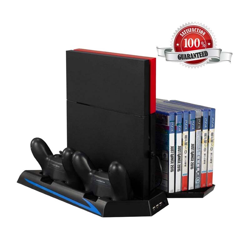 Ps4 Base Vertical Enfriadora Apoya Juegos Para Playstation 4 (Negra)