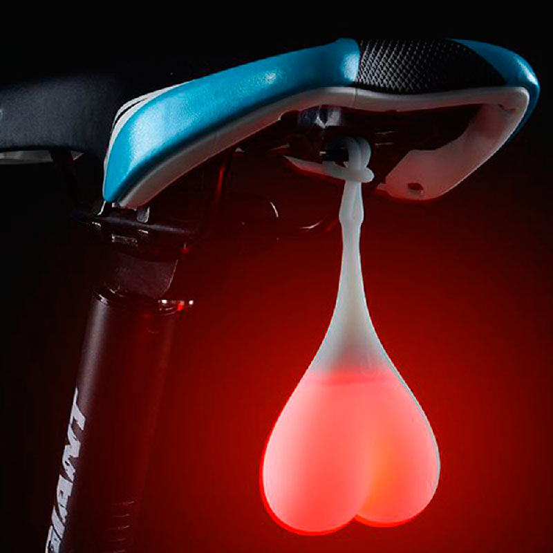 Luz Trasera Intermitente Para Bicicleta En Forma De Corazon Colgante