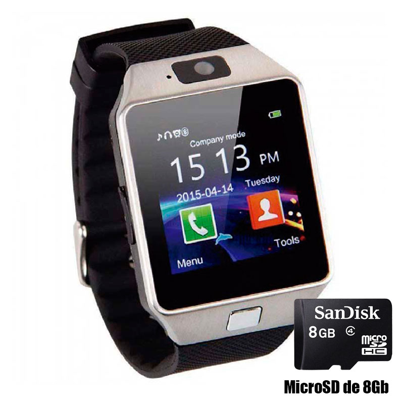 Reloj Celular Smartwatch DZ09 con Micro Sd de 8GB