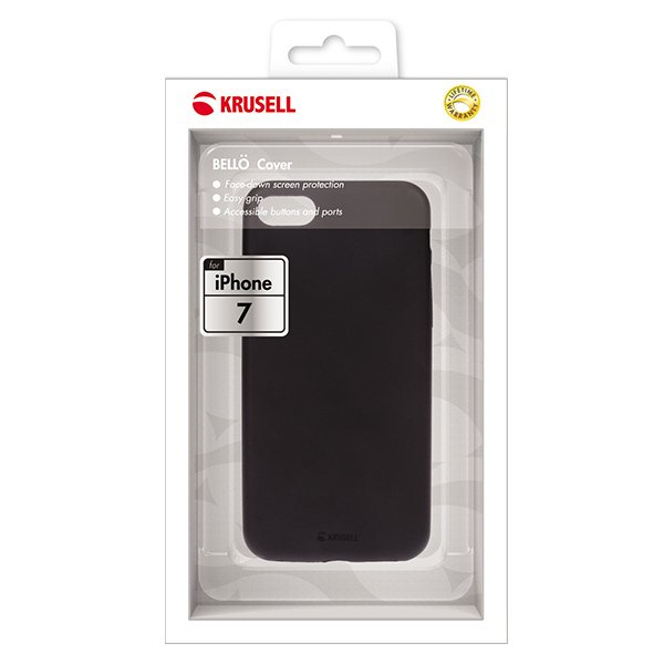 Cover Krusell para Apple iPhone 7 modelo BELLO color negro