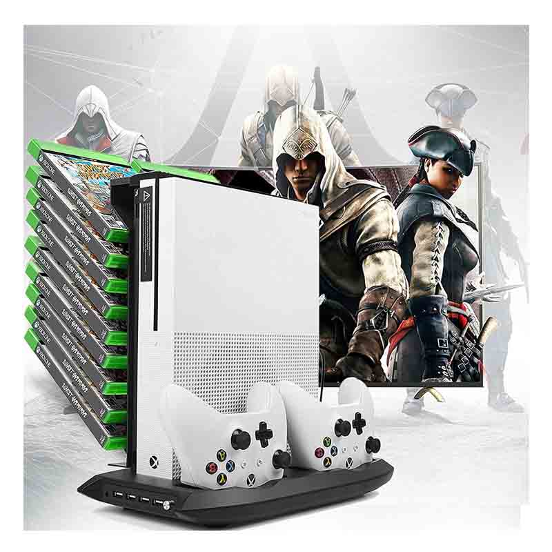 Xbox One S Base Vertical Enfriadora Cargadora (Apoya Juegos)