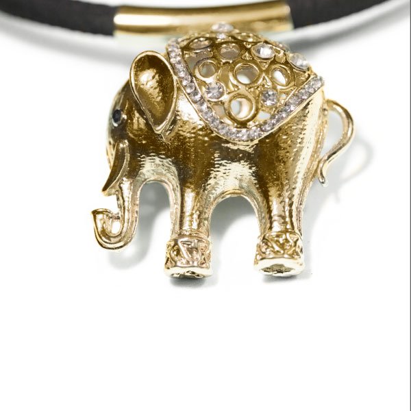 Collar Dije Elefante Dorado