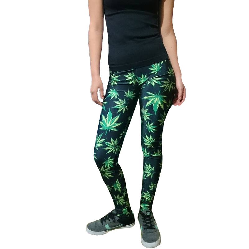 Leggings hojas de marihuana