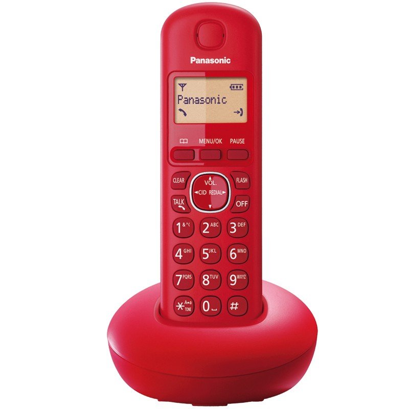 Teléfono Digital Panasonic Inalámbrico KX-TGB210 Rojo