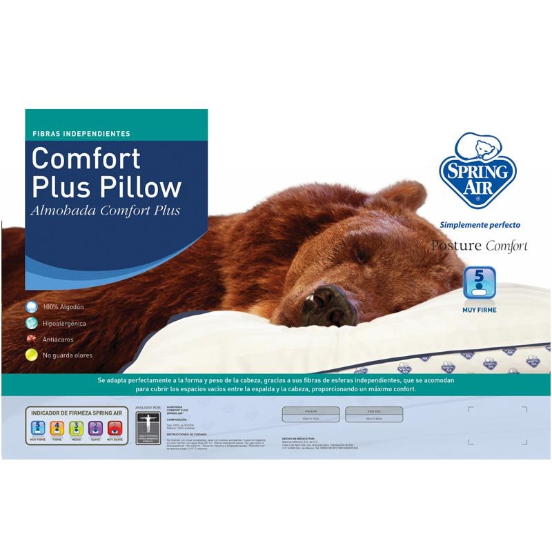 Almohada Spring Air Comfort Plus Muy Firme-King Size
