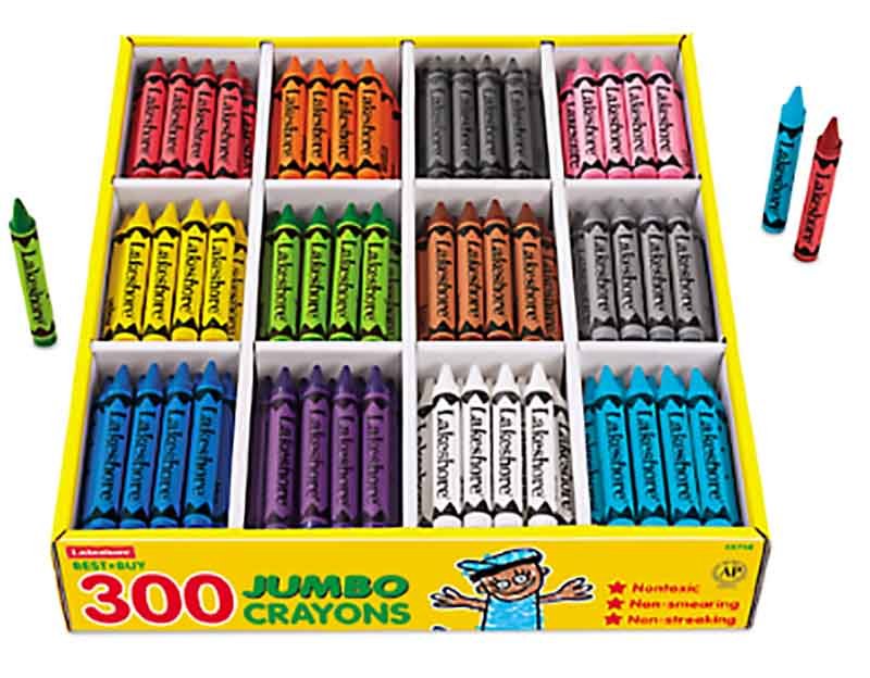 Best-Buy Jumbo Crayons - 12-Color Box
