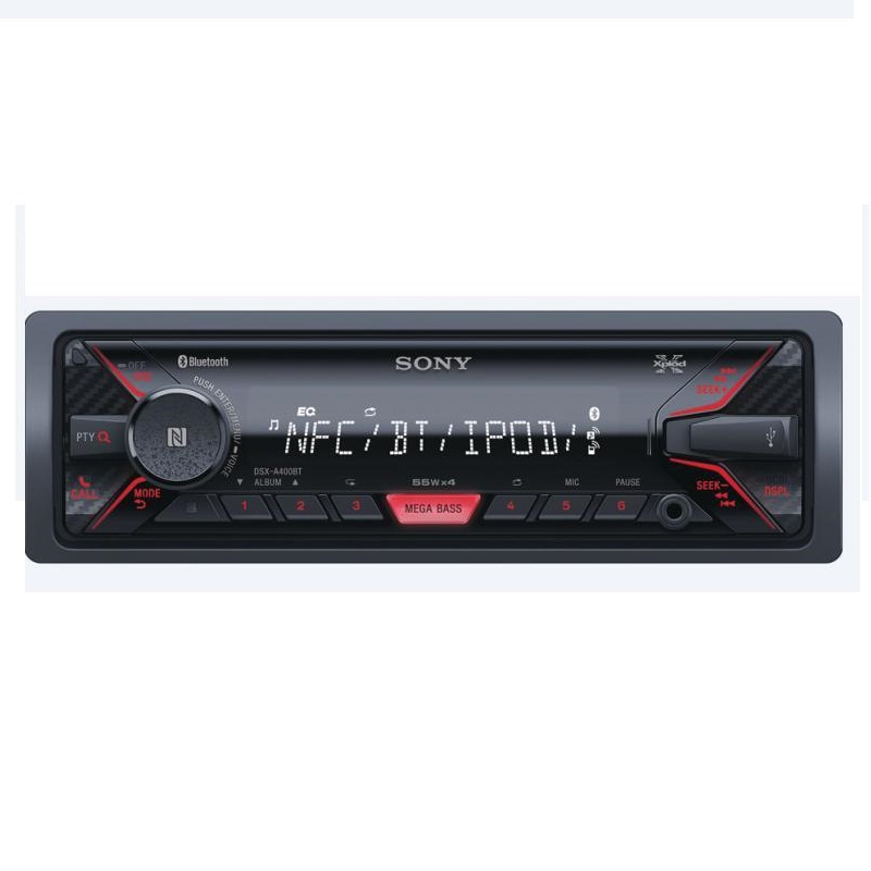 Autoestereo Sony MP3, WMA,USB Bluetooth y NFC DSX-A400BT