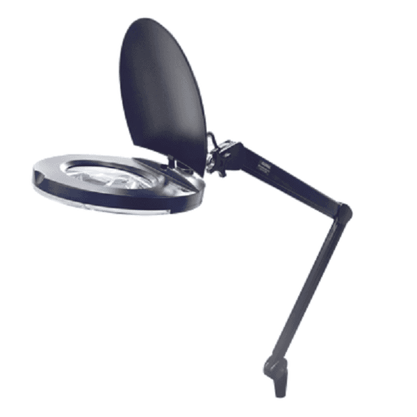 Lampara de LED para escritorio con lupa 5X de 5" de diámetro.