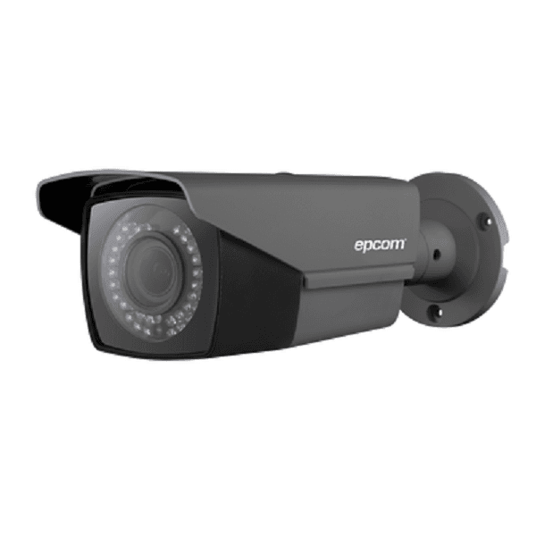 Cámara bullet híbrida LEGEND TurboHD 720p (Analógico 1200TVL / HD-TVI 720p) con lente varifocal 2.8 - 12 mm e IR inteligente para 40m, color gris