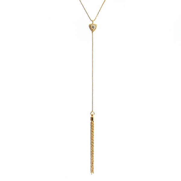 Collar Punto Tri-Baño Oro 18K