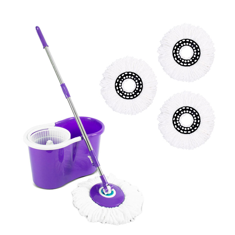 Trapeador Giratorio Spin Mop 360° con 3 Microfibras de Regalo