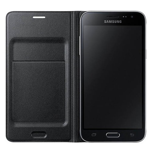 Funda Protectora Flip Wallet Negro Galaxy J3 Acce Samsung