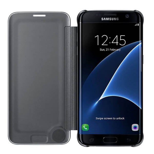 Protector Clear View Cover Negro Galaxy S7 Acce Samsung