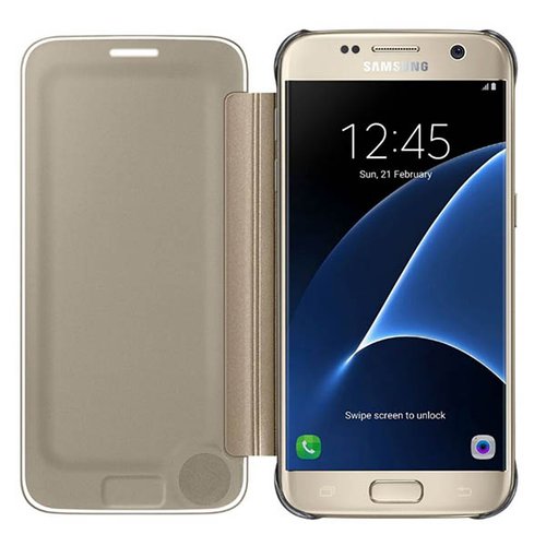 Protector Clear View Cover Oro Galaxy S7 Acce Samsung