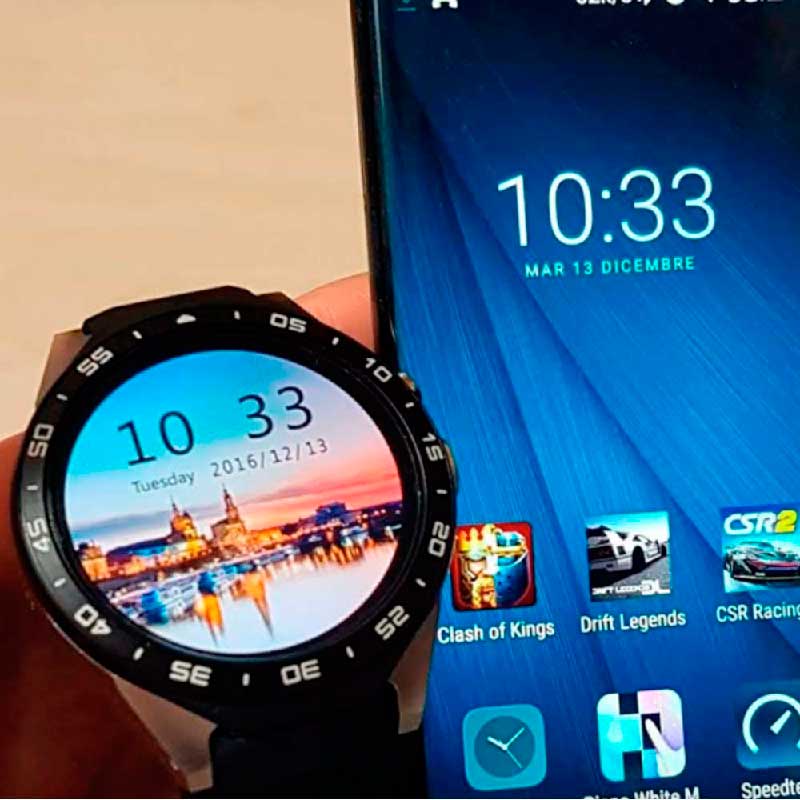 Reloj Celular Smartwatch con Camara y Sim Inteligente Kw88 Deluxe