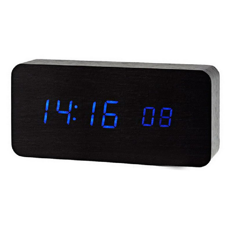 Reloj Despertador  Minimalista De Madera