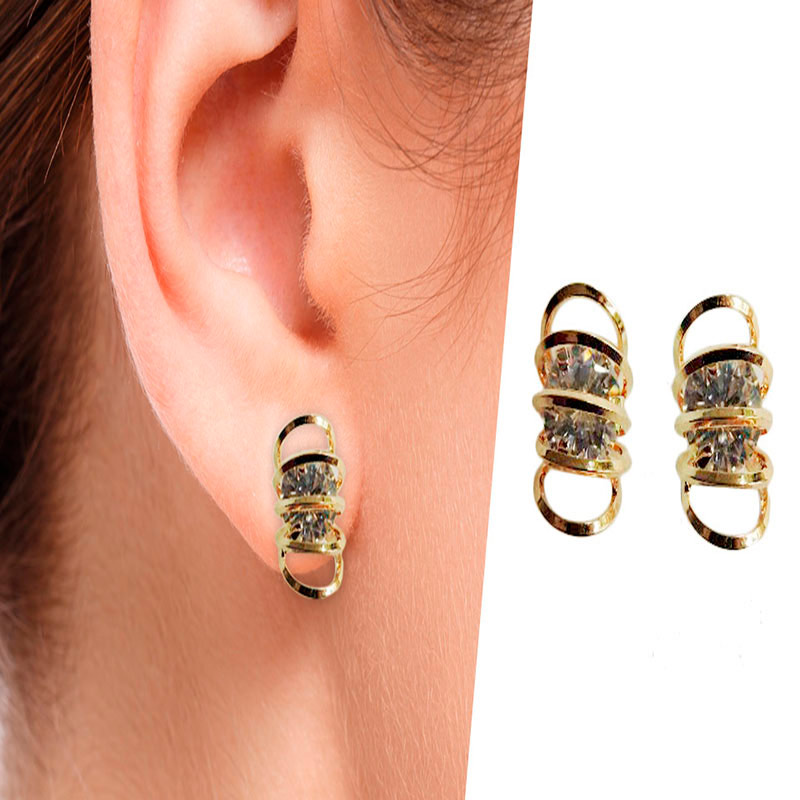 Aretes bañados en chapa de oro de 18 quilates-sofistik2