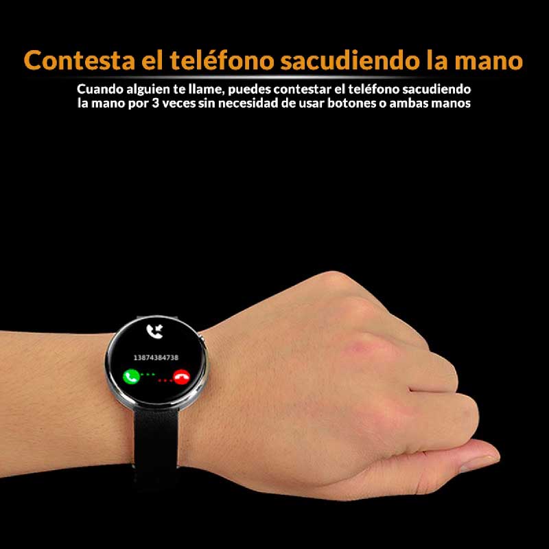 Smartwatch Para Iphone Y Android Notificaciones Siri Dm360 correa cuero