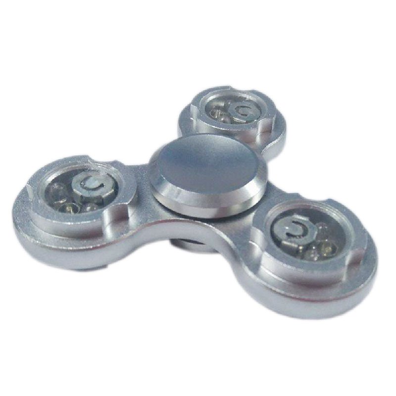 Hand spinner metálico con luz led