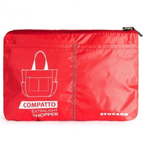 Bolso Reversible TUCANO COMPATTO XLIGHT SHOPPER Rojo