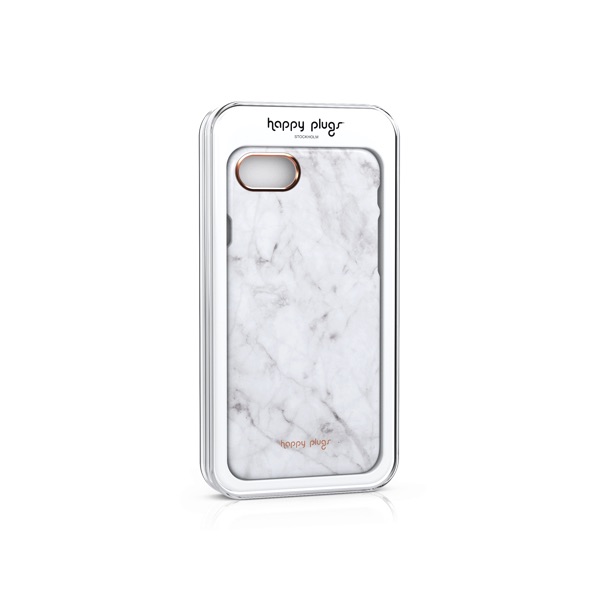 Carcasa Slim HAPPY PLUGS para iPhone 7  - Marmol Blanco