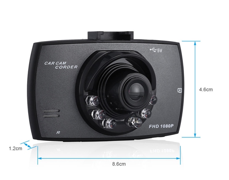 Camara De Video CAR CAMCORDER HD DVR  Para Auto Negro,Tecno Supply
