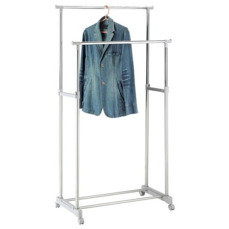 Rack Para Ropa Doble Ajustable Con Ruedas Modelo 423300 Namaro Design