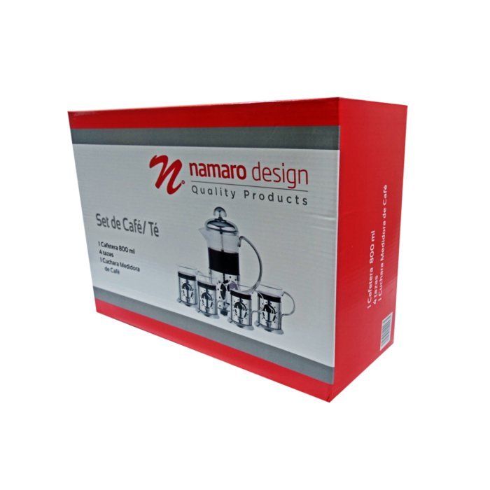 Juego Incluye Cafetera Capacidad 800 Ml Con 4 Tazas Modelo SM-424475 Namaro Design