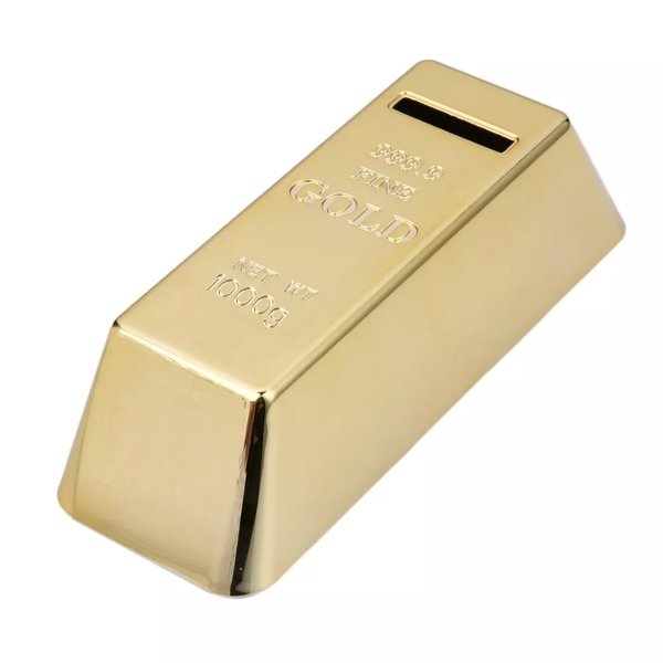 Alcancia Dorada Forma Lingote De Oro Fine Gold Bullion
