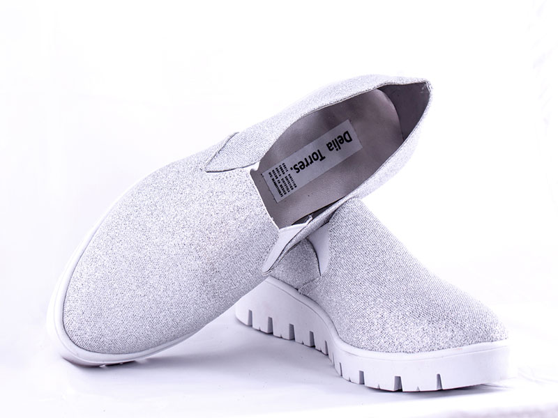 Tenis Bling Bling Glitter Plata -Delia Torres®